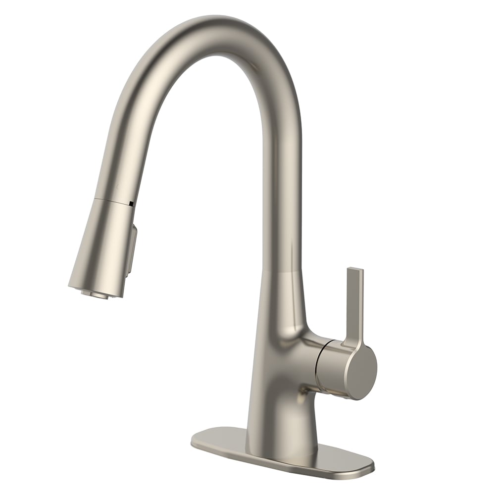 allen + roth Gillen Stainless Utility Faucet with Pulldown Sprayer