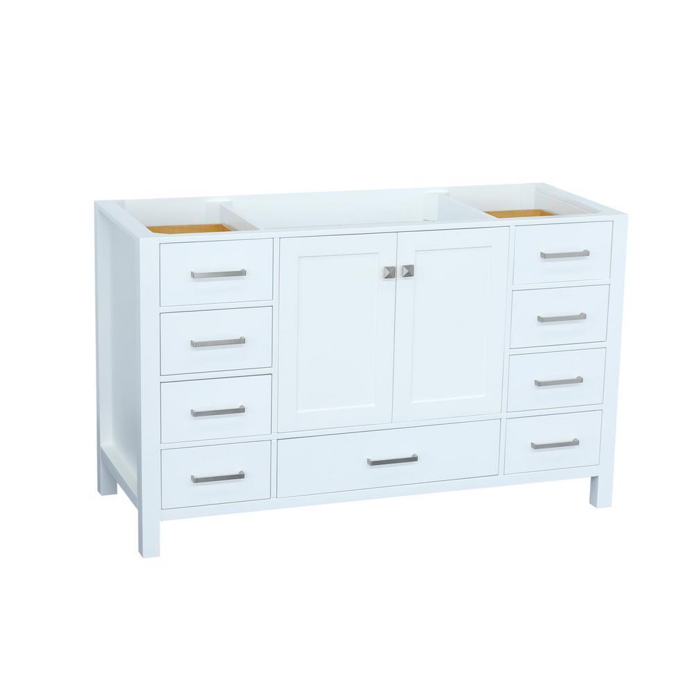 Cambridge 42 in. W Vanity Cabinet Only in White - Super Arbor