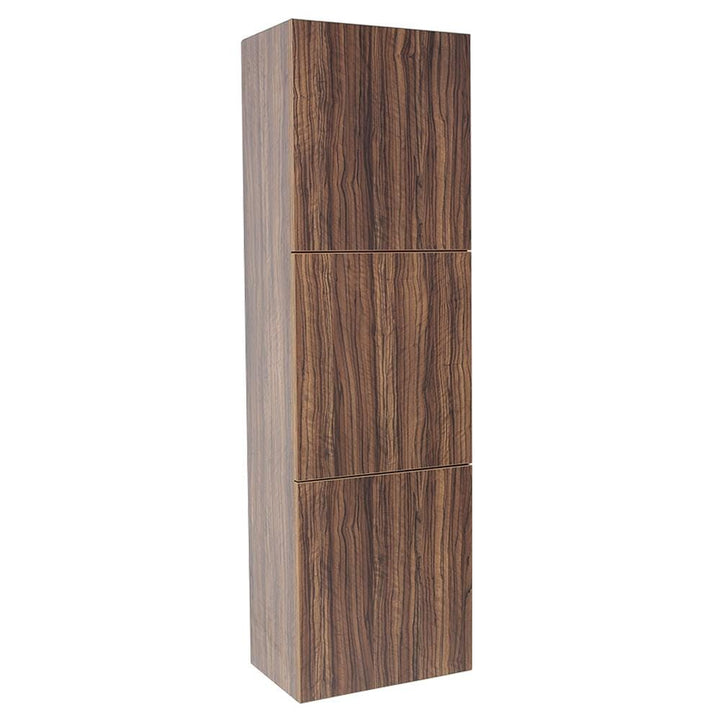 Fresca 17.75-in x 59-in x 12-in Walnut Freestanding Linen Cabinet