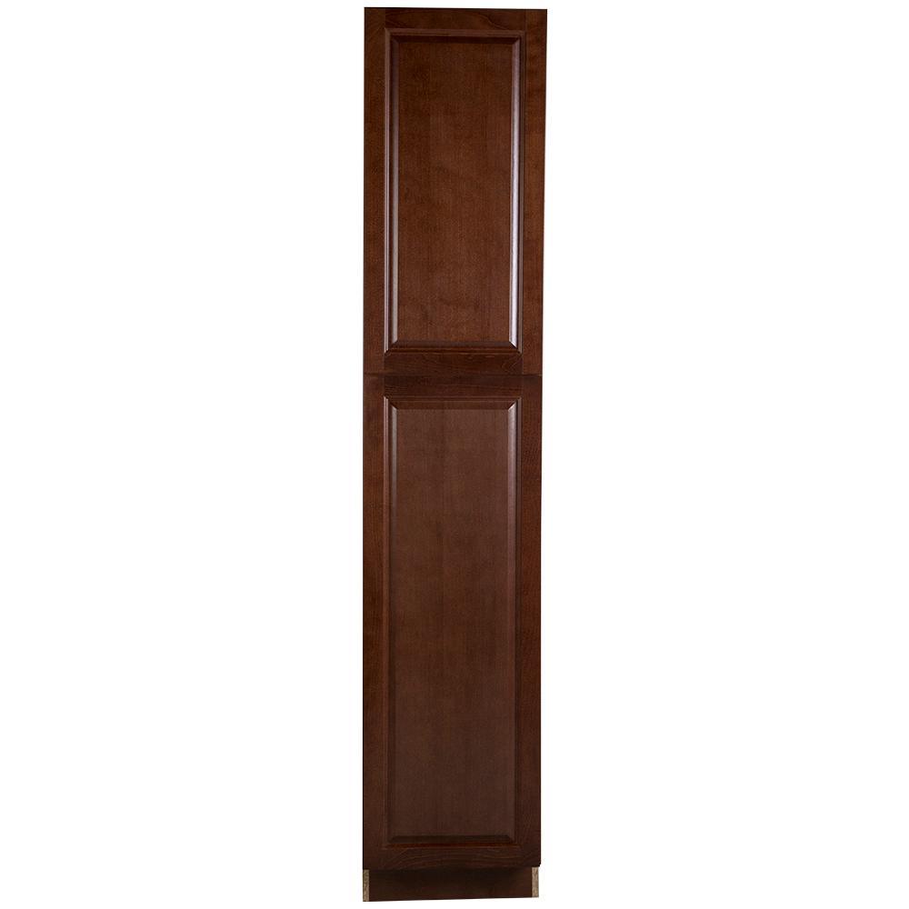 Benton Assembled 18x84x24 in. Pantry Cabinet with Adjustable Shelves in Amber - Super Arbor