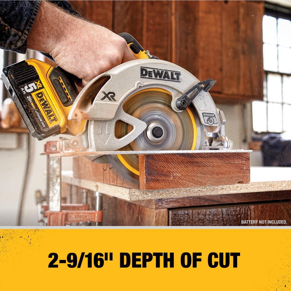 20-Volt MAX Lithium-Ion Cordless Brushless 7-1/4 in. Circular Saw with Brake with Bonus Premium Battery Pack 4.0 Ah - Super Arbor