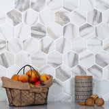 Apollo Tile (Sample) Beige 4-in x 4-in Matte Glass Honeycomb Wood Look Floor and Wall Tile