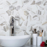 Apollo Tile (Sample) Beige 4-in x 4-in Matte Glass Honeycomb Wood Look Floor and Wall Tile