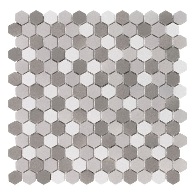Boutique Ceramic Timeless Medley Beige 12-in x 12-in Matte Recycled Glass Hexagon Patterned Floor and Wall Tile (0.968-sq. ft/ Piece)