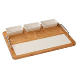 CreativeWare 'TableStyles' Bamboo and Ceramic Hostess Server with Serving Bowls and Cutting Board