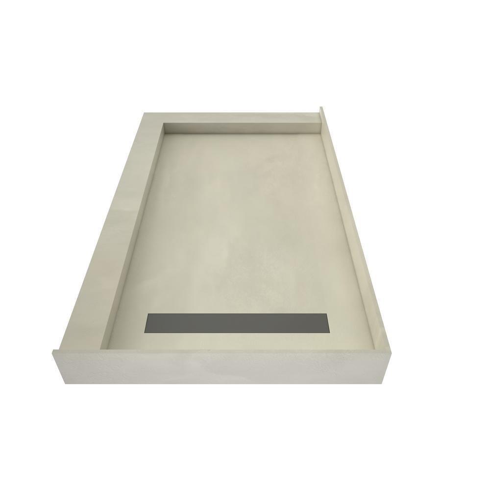 Redi Trench 48 in. x 72 in. Double Threshold Shower Base with Right Drain and Tileable Trench Grate - Super Arbor