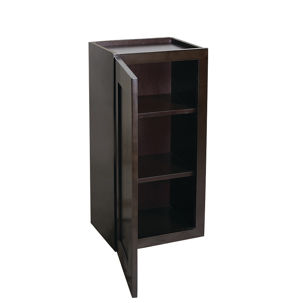 Design House Brookings 21-in W x 36-in H x 12-in D Espresso Maple Wall Ready To Assemble Plywood Cabinet (Recessed Panel Shaker Door Style)