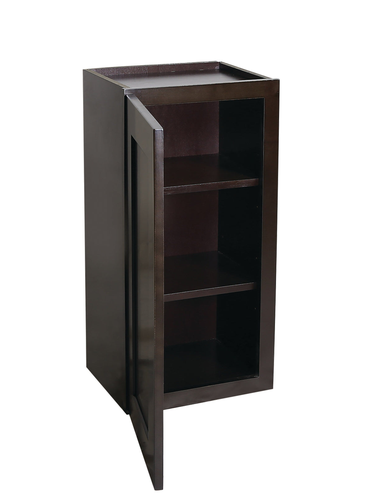 Design House Brookings 12-in W x 36-in H x 12-in D Espresso Maple Wall Ready To Assemble Plywood Cabinet (Recessed Panel Shaker Door Style)