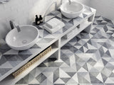 Apollo Tile Lockwood Grey,White 6-in x 6-in Matte Porcelain Diamond Wall Tile (5.87-sq. ft/ Carton)
