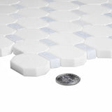 Apollo Tile (Sample) White, Blue 4-in x 4-in Polished Marble Floor and Wall Tile