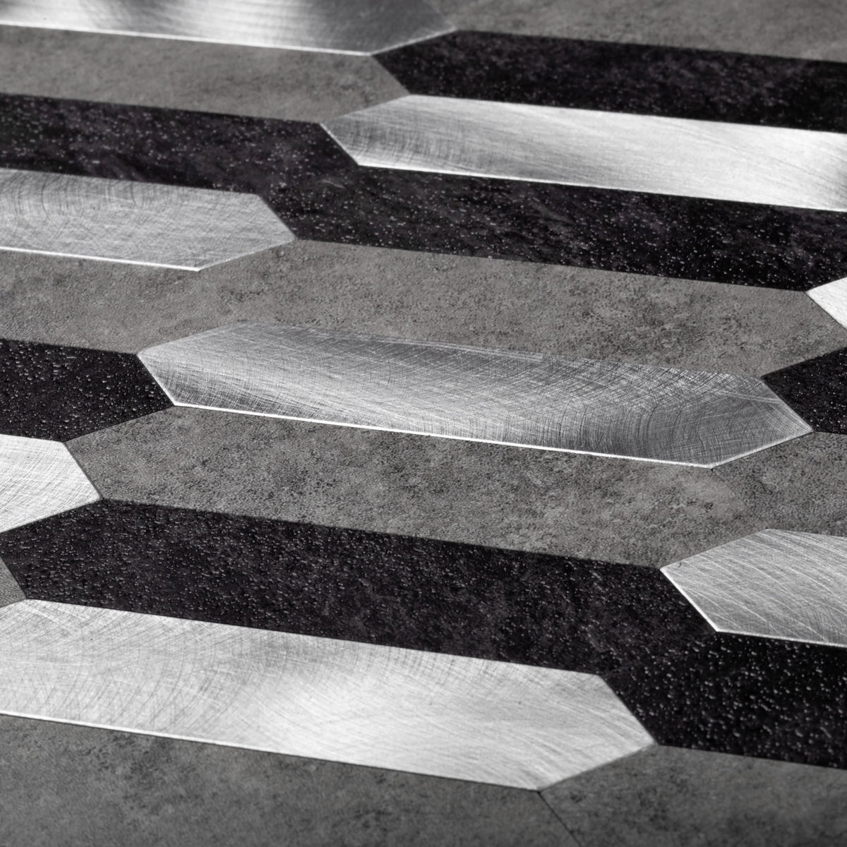Apollo Tile (Sample) 4-in x 4-in Brushed Metal Peel and Stick Wall Tile