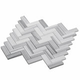 Apollo Tile Grey 10-in x 12-in Polished Natural Stone Marble Herringbone Floor and Wall Tile (5.29-sq. ft/ Carton)