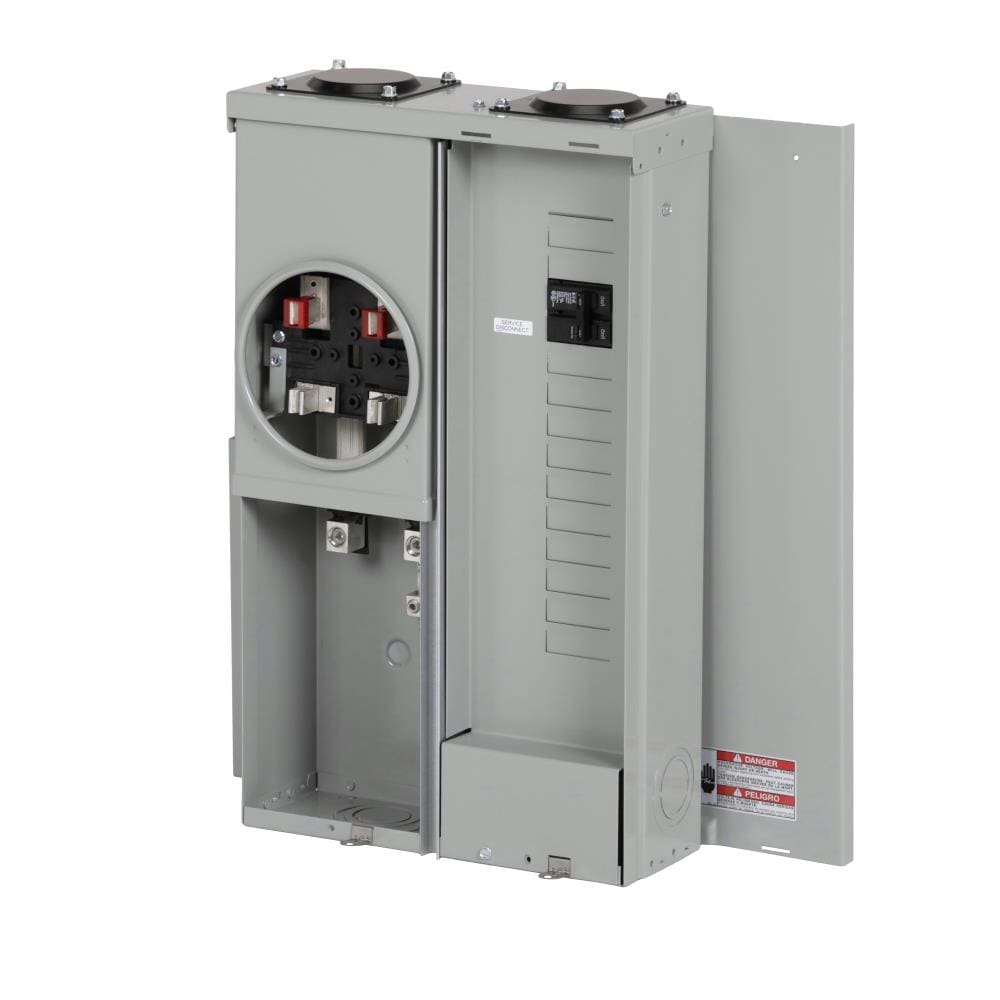 Eaton Type BR 100-Amp 12-space load center - angle view
