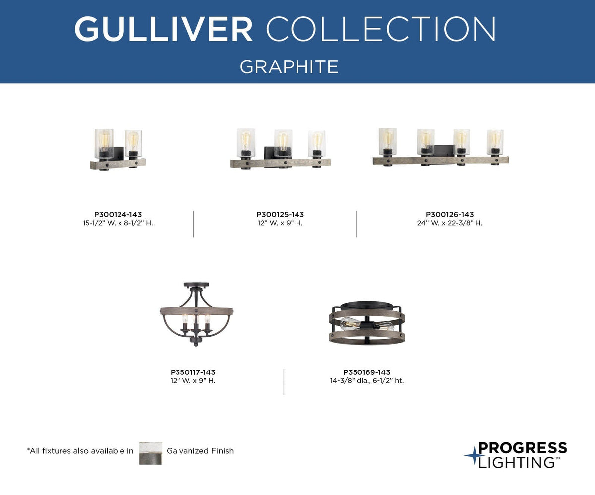 Progress Lighting Gulliver 8-Light Graphite with Weathered Oak Coastal Lantern Medium Hanging Pendant Light