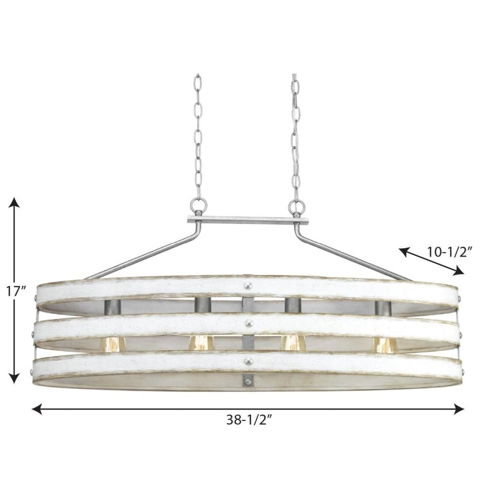 Progress Lighting Gulliver 4-Light White Coastal Chandelier