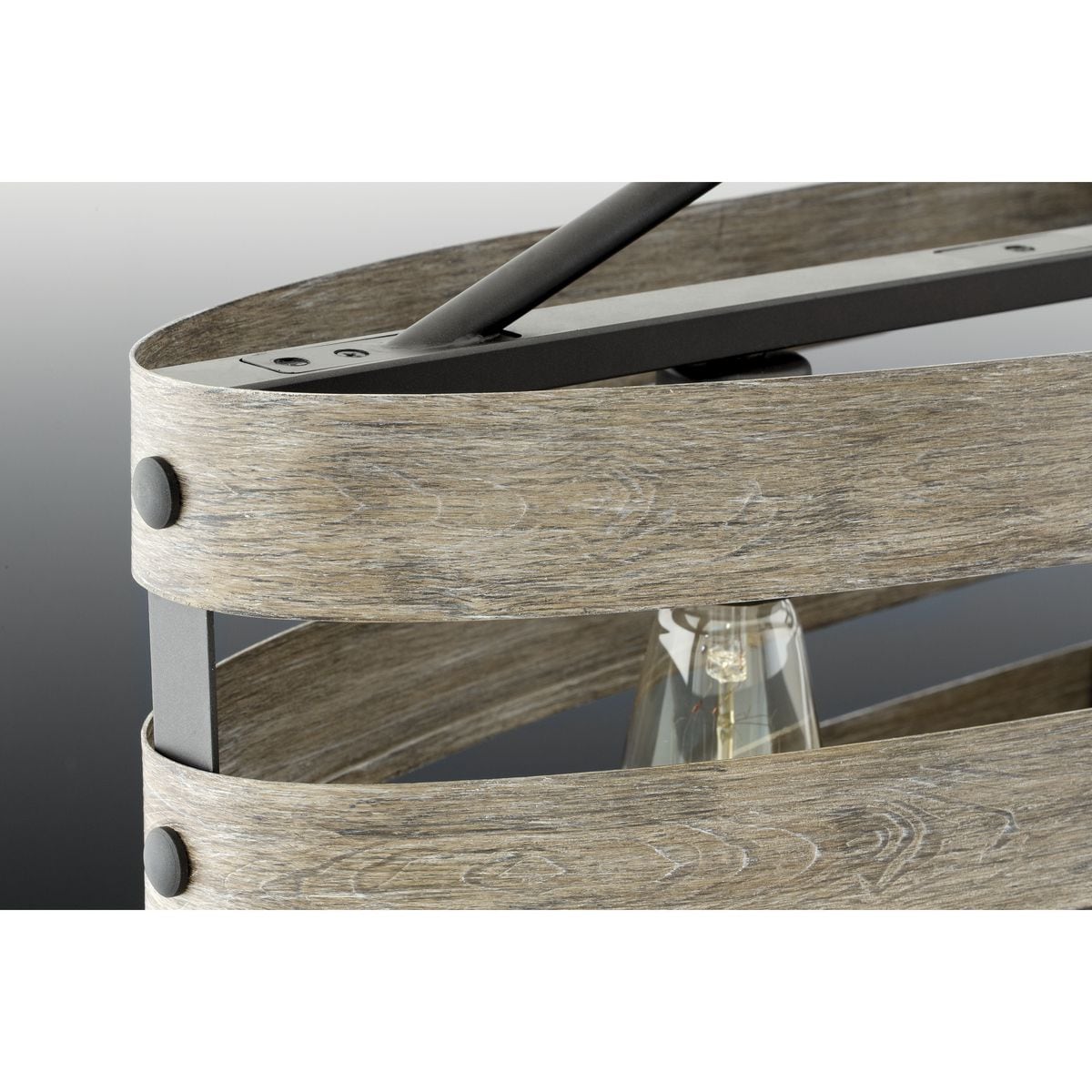 Progress Lighting Gulliver 4-Light Graphite Farmhouse Linear Large Hanging Kitchen Island Light