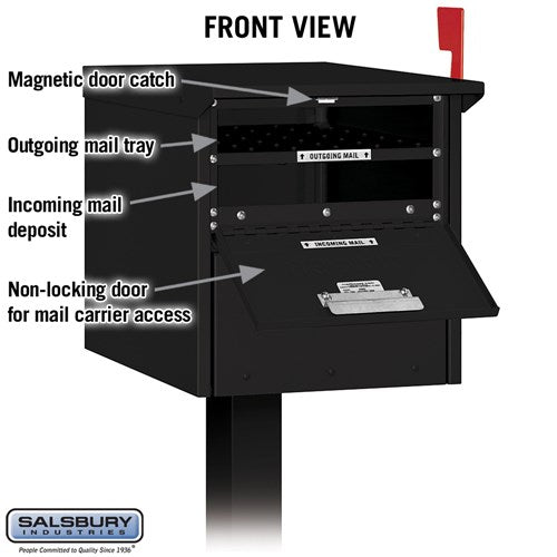Roadside Mailbox with Locking Doors and Powder-Coated Finish