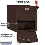 Bronze Roadside Mailbox with Locking Doors and USPS Approval