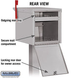 Roadside Mailbox - Silver with Secure Locking Doors and USPS Approval