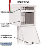 Roadside Mailbox with Secure Locking Doors - White