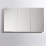 Fresca 59-in x 36-in Surface/Recessed Mount Mirror Mirrored Medicine Cabinet