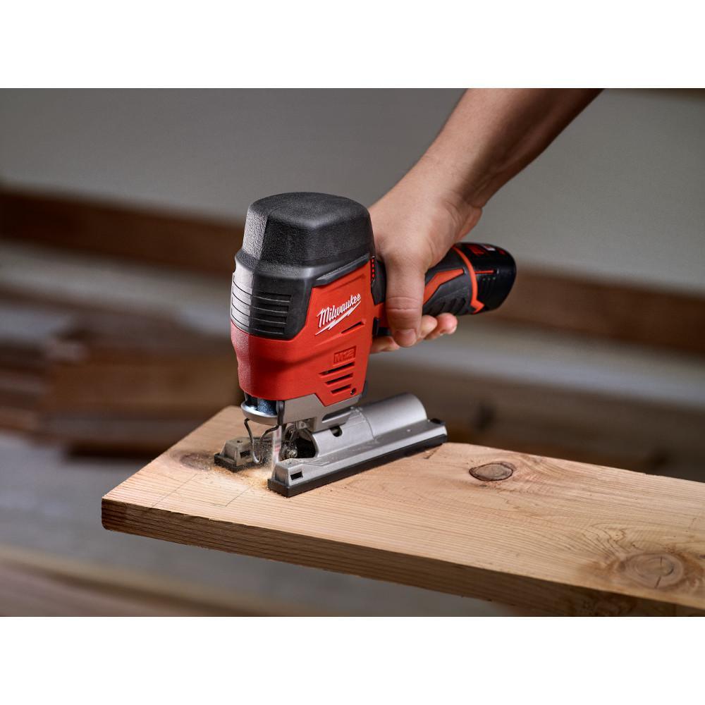 M12 FUEL 12-Volt Lithium-Ion Brushless Cordless Stubby 3/8 in. Impact Wrench and Jig Saw with two 3.0 Ah Batteries - Super Arbor