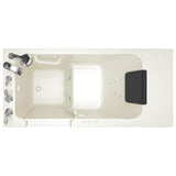 Acrylic Luxury 48 in. x 28 in. Left Hand Walk-In Whirlpool and Air Bathtub in Linen - Super Arbor