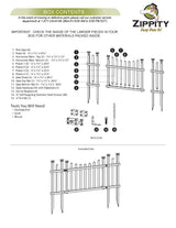 Zippity Outdoor Products Madison 2.5-ft H x 5-ft W White Vinyl Scallop Fence Gate Kit (Unassembled)