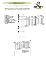 Zippity Outdoor Products Newport 3-ft H x 6-ft W White Privacy Vinyl Picket Fence Panel (Unassembled)