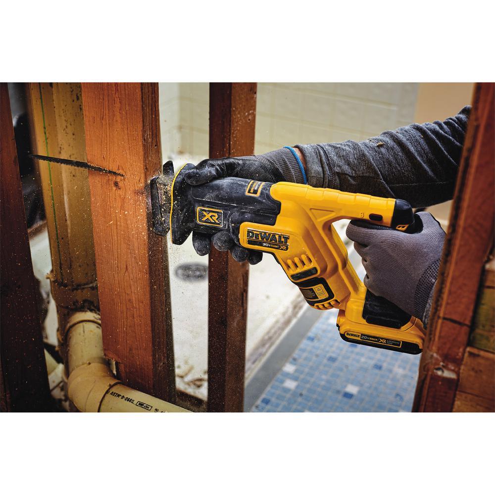 20-Volt MAX XR Lithium-Ion Cordless Brushless Compact Reciprocating Saw Kit with Battery 5Ah, Charger and Contractor Bag - Super Arbor