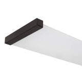 Commercial Electric 48 in. x 10 in. 4200 Lumens Matte Black End Caps Integrated LED Panel Light Selectable CCT Kitchen Lighting