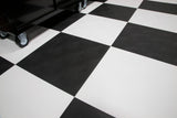 G-Floor RaceDay Levant Midnight Black 24 in. x 24 in. Peel and Stick Polyvinyl Tile (40 sq. ft. / case)