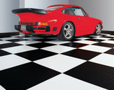 G-Floor RaceDay Diamond Tread Absolute White 24 in. x 24 in. Peel-and-Stick Polyvinyl Tile, 40 sq. ft. Case