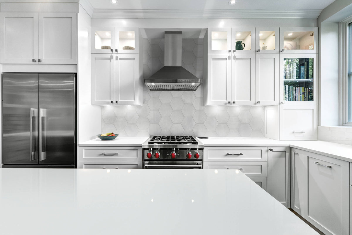 Satori Nouveau Greige 7-in x 8-in Matte Porcelain Encaustic Hexagon Floor and Wall Tile (0.28-sq. ft/ Piece)