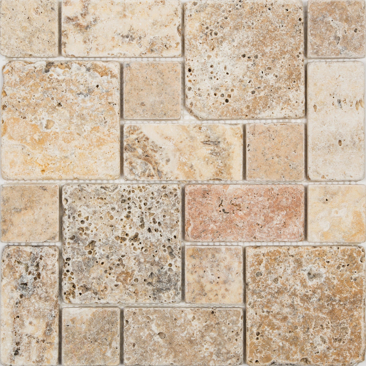 Satori Scabos 12-in x 12-in Tumbled Natural Stone Brick Look Mosaic Floor and Wall Tile (1-sq. ft/ Piece)
