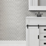 Satori Hudson Brilliant White and Black 10-in x 12-in Matte Porcelain Hexagon Mosaic Wall Tile (0.82-sq. ft/ Piece)