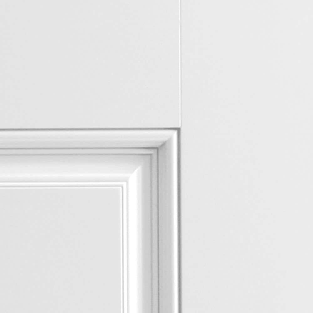 Masonite 36-in x 80-in Fiberglass Half Lite Right-Hand Inswing Peppercorn Painted Prehung Single Front Door with Brickmould