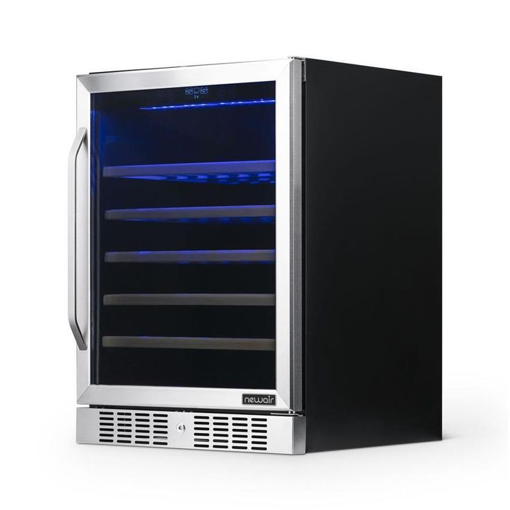 NewAir 52-Bottle Capacity Stainless Steel Built-In/Freestanding Wine Chiller