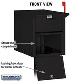 Durable Black Mail Chest with Secure Locking Doors and USPS Approval