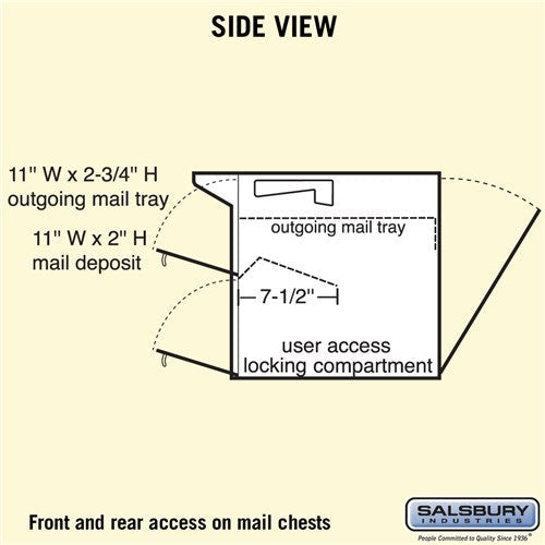 Durable Black Mail Chest with Secure Locking Doors and USPS Approval