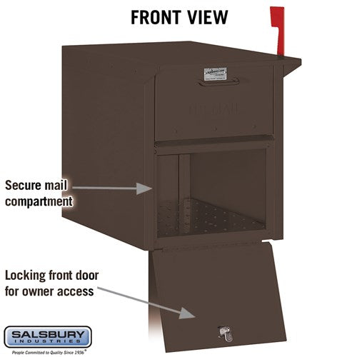 Bronze Mail Chest with Secure Locking Doors and USPS Approval