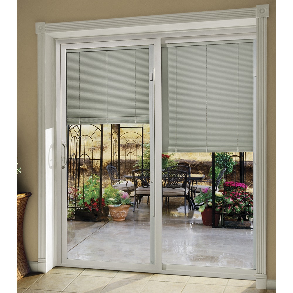 JELD-WEN 60-in x 80-in Vinyl Sliding, Right-hand sliding – installed room view
