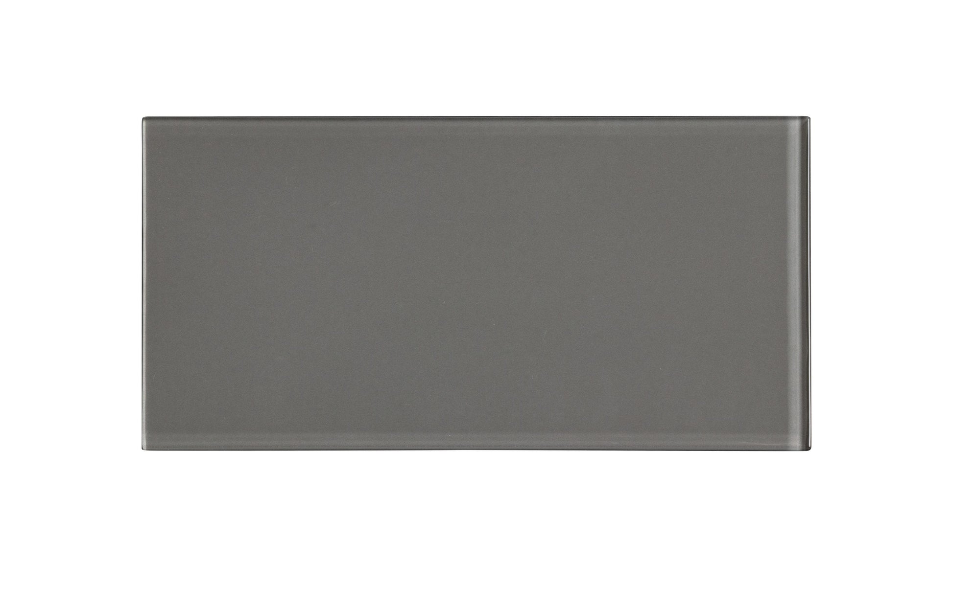 WS Tiles EZ-Tach Dark Gray 3-in x 6-in Polished Glass Peel and stick Wall Tile product image