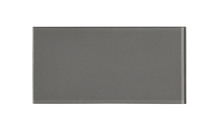 WS Tiles EZ-Tach Dark Gray 3-in x 6-in Polished Glass Peel and stick Wall Tile product image