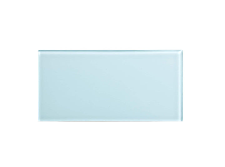 WS Tiles EZ-Tach Baby Blue 3-in x 6-in Polished Glass Peel and stick Wall Tile product image