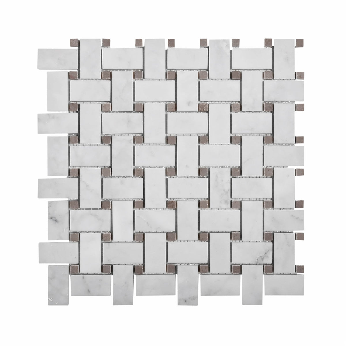 Apollo Tile (Sample) White, Beige 4-in x 4-in Polished Marble Floor and Wall Tile