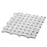 Apollo Tile (Sample) White, Beige 4-in x 4-in Polished Marble Floor and Wall Tile