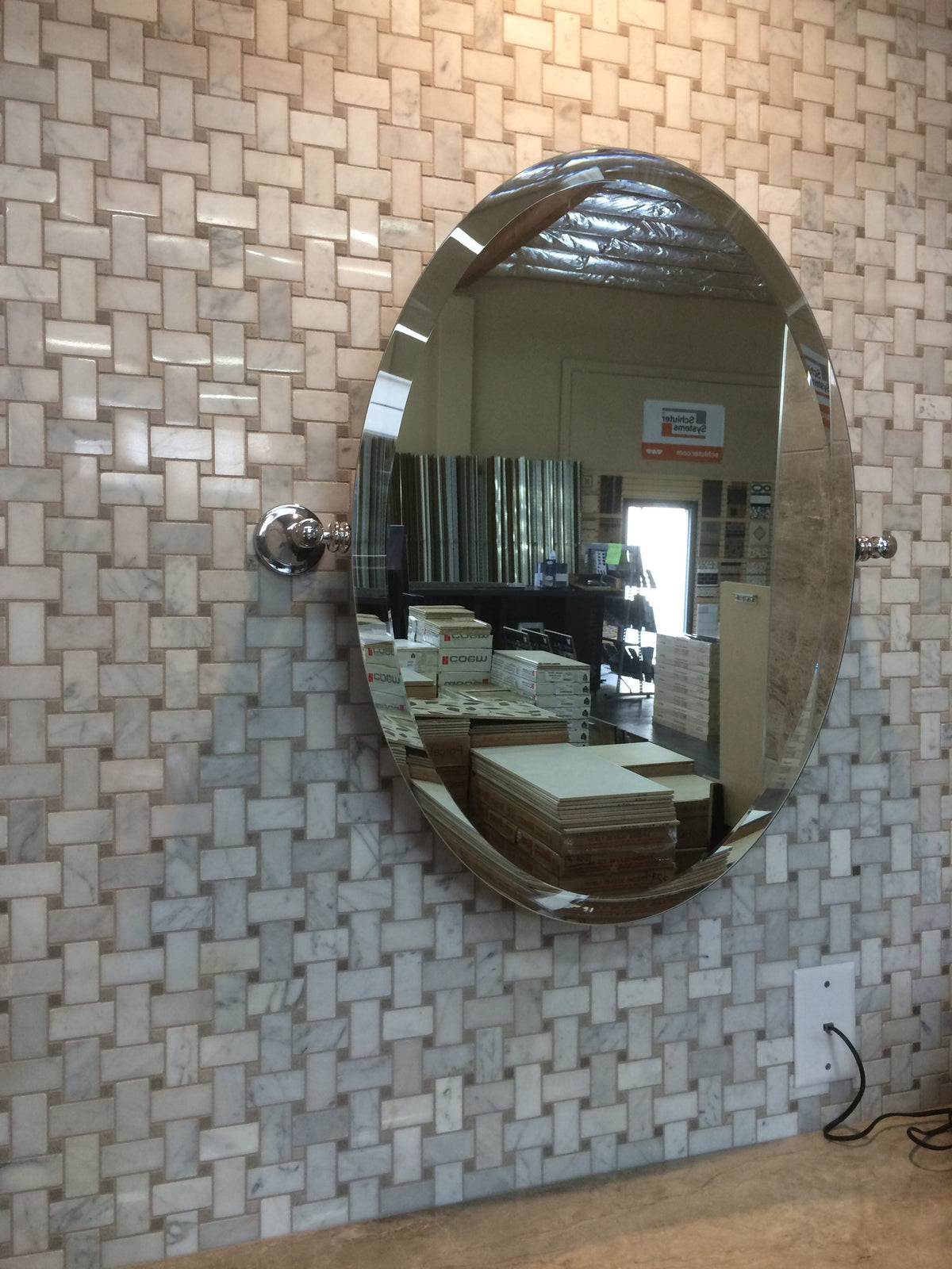 Apollo Tile (Sample) White, Beige 4-in x 4-in Polished Marble Floor and Wall Tile