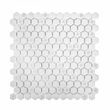 Apollo Tile (Sample) White 4-in x 4-in Polished Glass Honeycomb Patterned Floor and Wall Tile