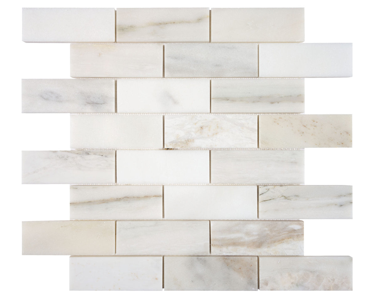 Satori Bianco Perla 12-in x 12-in Polished Natural Stone Look Mosaic Floor and Wall Tile (0.98-sq. ft/ Piece)